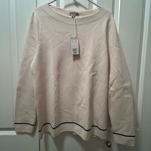 COS Cream Sweater with Black Accents